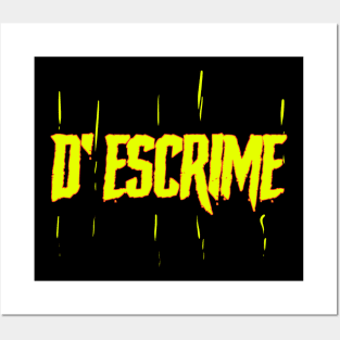 D'escrime sport typography T shirt Posters and Art